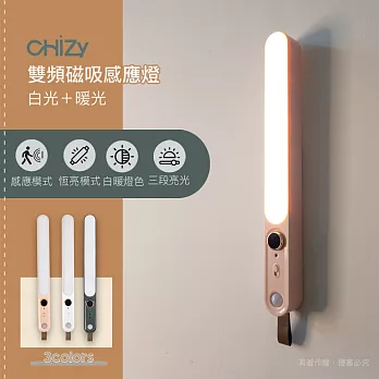 【CHiZY】雙頻磁吸感應燈 粉橘色