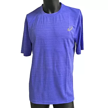 Asics T-Shirts [K11615-48] 男女 短袖 T恤 運動 排汗 吸濕 快乾 柔軟 舒適 台灣製 紫 M 紫/銀