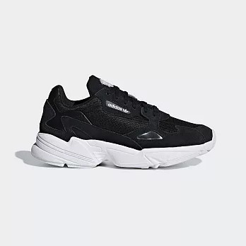 Adidas Falcon W [B28129] 女鞋 運動 休閒 老爹 經典 復古 潮流 黑 白 愛迪達 22cm 黑/白