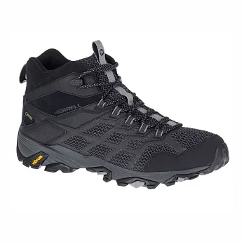 Merrell Moab FST 2 Mid Gore-tex [ML599535] 男 戶外鞋 登山 耐磨 防水 黑灰 26.5cm 黑/灰