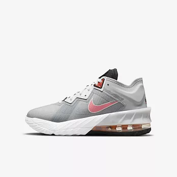 Nike Lebron XVIII Low GS [DJ3760-005] 大童 籃球鞋 怪物奇兵 緩震 雙色 灰粉 22.5 灰/粉紅