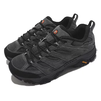 Merrell 戶外鞋 Moab 3 GTX Wide 寬楦 男鞋 灰 黑 防水 黃金大底 襪套式 ML035799W