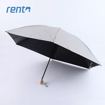 【rento】日式超輕黑膠蝴蝶晴雨傘 薄墨灰