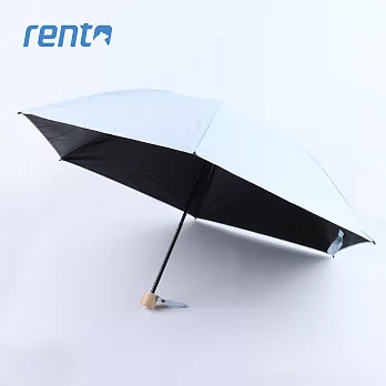 【rento】日式超輕黑膠蝴蝶晴雨傘 水色