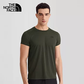 The North Face M MFO S/S POLY TEE 男 吸濕排汗圓領短袖T恤 NF0A7WB521L M 橄欖綠