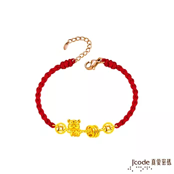 J’code真愛密碼金飾 大甲媽 迷你虎爺助五錢硬金編織手鍊