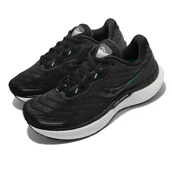 Saucony 慢跑鞋 Triumph 19 2E 寬楦 黑白 路跑 索康尼 女鞋 緩震 S1067910