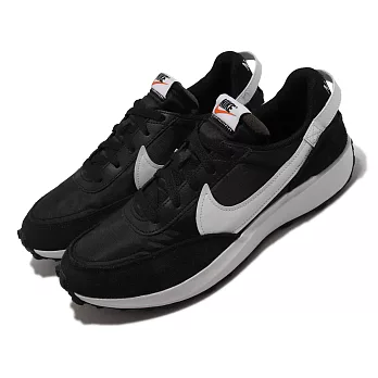 Nike 休閒鞋 Waffle Debut 黑 白 麂皮 厚底 增高 男鞋 解構 DH9522-001 26.5cm BLACK/WHITE