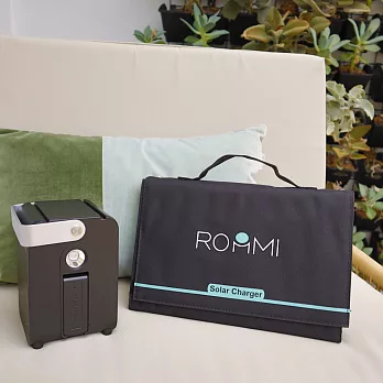 ROOMMI 40W太陽能電板+多功能行動電源供應器│小電寶 霧面黑