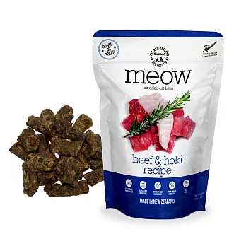 【NZ Natural鮮開凍】meow貓咪香酥風乾鮮肉餐100g(3入組) 牛肉+鱈魚