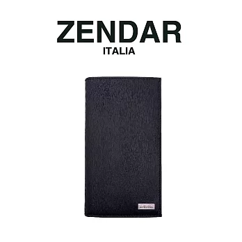 【ZENDAR】限量1折 頂級NAPPA牛皮極光紋16卡長夾 安東尼奧系列 全新專櫃展示品(黑色)