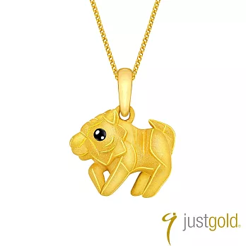 【Just Gold 鎮金店】祈願CUTIE十二生肖 純金吊墜-虎(不含鍊)