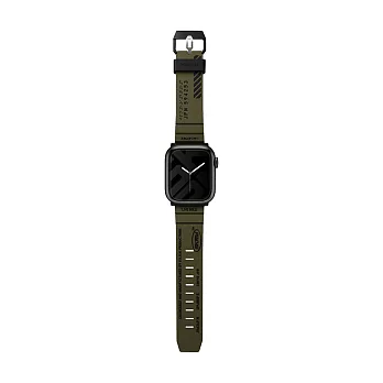 Skinarma日本潮牌 Apple Watch 42/44/45mm Shokku 街頭款矽膠錶帶 綠色