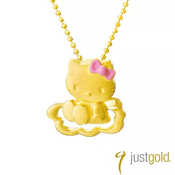 【Just Gold 鎮金店】Hello Kitty戀愛物語-黃金墜子(不含鍊)