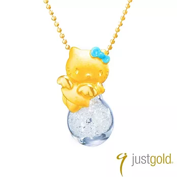 【Just Gold 鎮金店】Hello Kitty 魔法天使-黃金墜子(不含鍊)