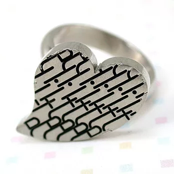 【伊飾童話】幾何密碼＊鈦鋼戒指  7號