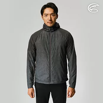 ADISI 男天鵝絨超撥水抗風保暖可拆帽外套AJ2121026 (M-2XL) / 防潑水 防風 磨毛 保暖 排汗 快乾 2XL 灰圖騰