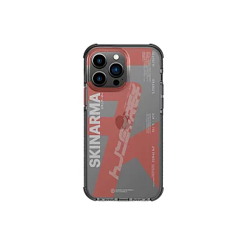 Skinarma日本潮牌 iPhone 14 Pro Max Raku 三料防摔手機殼 黑橘