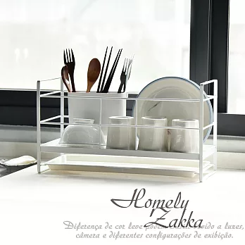 【Homely Zakka】日式簡約鐵藝多功能瀝水架