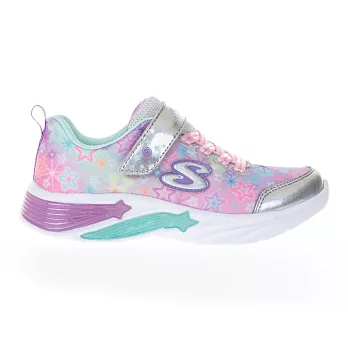 Skechers  STAR SPARKS 燈鞋 女童休閒鞋-302324LSMLT 11 銀