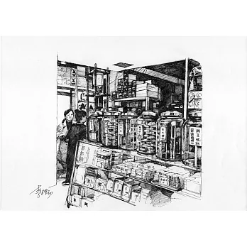 【玲廊滿藝】李曙初-台北西門町老咖啡館21x29.7cm