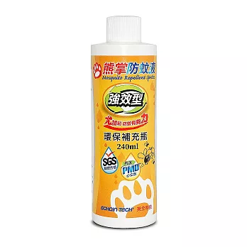 Echain Tech 熊掌12hr.強效型防蚊液 -環保補充瓶240ml