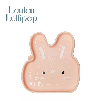 Loulou Lollipop 加拿大 動物造型 防滑矽膠餐盤 - 甜心邦尼