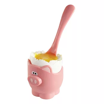 《joie》附匙造型蛋杯(小豬) | 雞蛋杯 蛋托 早午餐 餐具