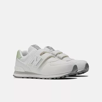 New Balance 574  中大童休閒鞋-白-PV574MW1-W 17.5 白色