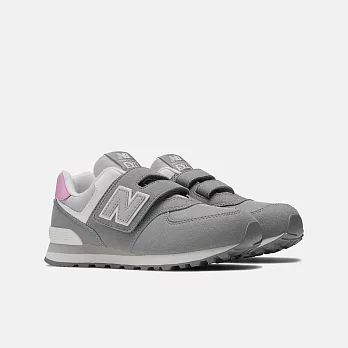 New Balance 574  中大童休閒鞋-灰-PV574MG1-W 17.5 灰色