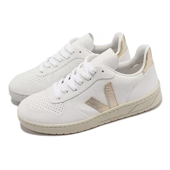 Veja 休閒鞋 V-10 Chromefree Leather 女鞋 白 燙金 經典 小白鞋 奶油底 VX0502935A