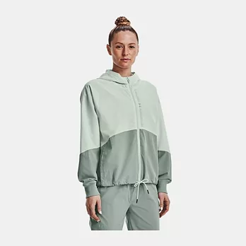 Under Armour  女 Woven 連帽外套-淺綠-1369889-592 XL 綠色