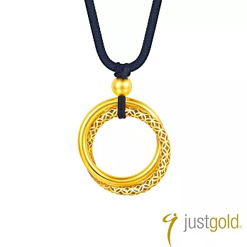 【Just Gold 鎮金店】雋藏古法黃金系列 雙圈項鍊