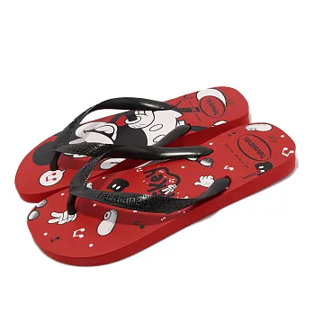 Havaianas 拖鞋 Top Disney 男鞋 紅 黑 米奇 人字拖 夾腳拖 41394124349U