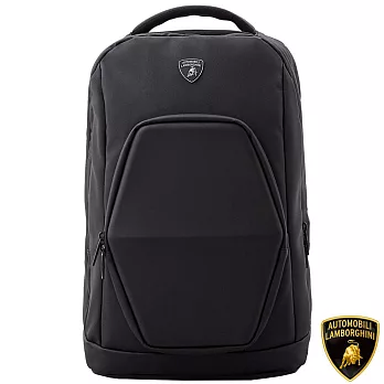 【Automobili Lamborghini】限量2折 頂級義大利皮革後背包 全新專櫃展示品(黑色 LBZA00327T)