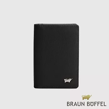 【BRAUN BUFFEL 德國小金牛】台灣總代理 HOMME-M 4卡名片夾-黑色/BF306-402-BK