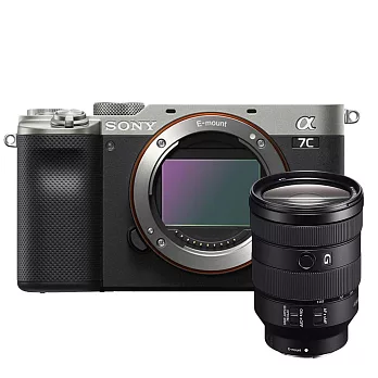 【SONY 索尼】A7C+FE24-105mm f4 G 變焦鏡組*(平行輸入)~送128G電座包筆帶大清手環項鍊 銀色