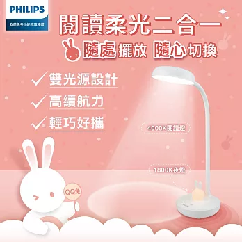 Philips 飛利浦 66206 軟萌兔 多功能充電檯燈(PD054)