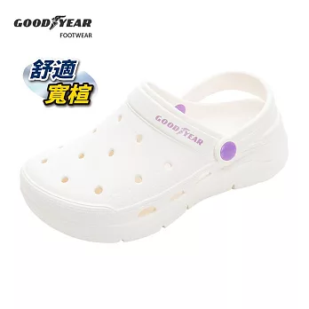 【GOODYEAR 固特異】女款輕便透氣兩穿洞洞鞋 / GAWP32759 JP22 白