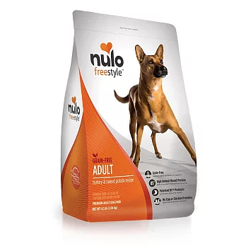 【NULO 紐樂芙】無穀高肉量犬糧-2kg/4.5lbs- 全能犬-低敏火雞+藍莓