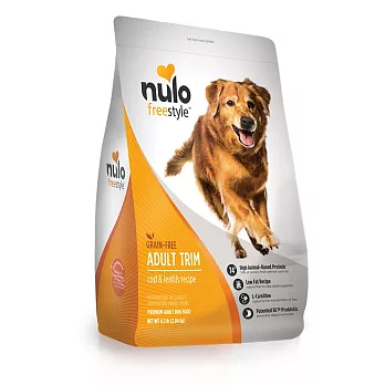 【NULO 紐樂芙】無穀高肉量犬糧-2kg/4.5lbs- 體控犬-大西洋鱈魚+左旋肉鹼