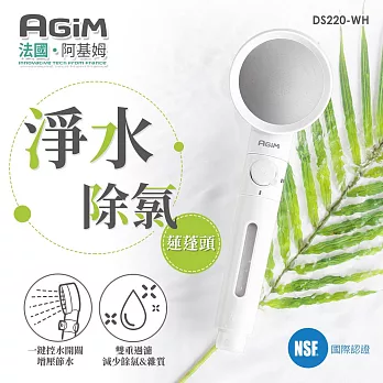 法國 阿基姆 AGiM 淨水除氯蓮蓬頭 DS220-WH 震旦代理