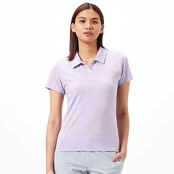 【HAKERS 哈克士】女款 CoolBest透氣快乾短袖POLO衫(排汗衣/吸濕排汗/抗UV/排汗衫/登山健行/運動/旅遊) M 粉紫色