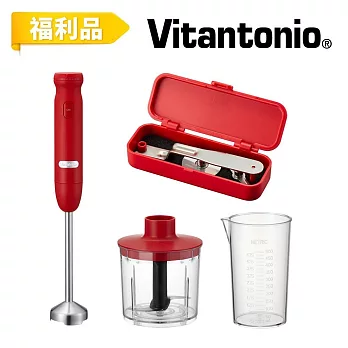 【日本Vitantonio】★福利品★手持攪拌棒五件組 (熱情紅)