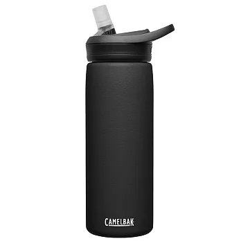 【美國 CamelBak】600ml eddy+不鏽鋼多水吸管保溫瓶(保冰) 濃黑 濃黑