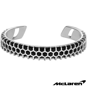 【McLaren】限量2折 頂級英國超跑不銹鋼碳纖維手環 全新專櫃展示品(MG0301 60x50mm)