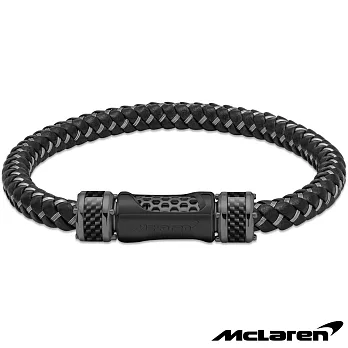 【McLaren】限量2折 頂級英國超跑不銹鋼真皮手環 全新專櫃展示品(MG0505 190mm)