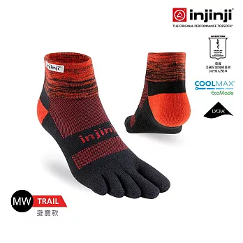 【injinji】Trail野跑避震吸排五趾短襪 S 流星