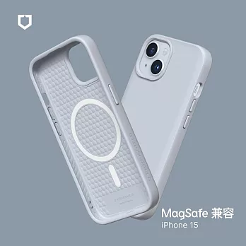 犀牛盾 iPhone 15 (6.1吋) SolidSuit (MagSafe 兼容) 防摔背蓋手機保護殼- 循環灰