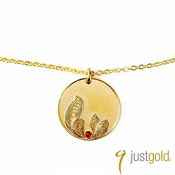 【Just Gold 鎮金店】花影系列 緣來 黃金項鍊